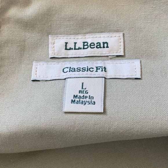 NWT LLBean sunwashed canvas pants, size large, khaki - Picture 7 of 8